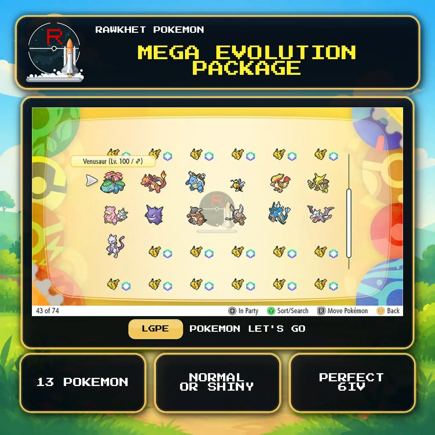 Mega Evolution Package for Pokemon Let's Go Mega Evolution Package for Pokemon Let's Go.
