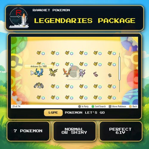 Legendaries Package for Pokemon Let's Go.