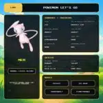 Mew details for Pokemon Let's Go.