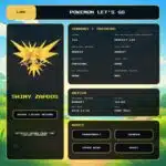Shiny Zapdos details for Pokemon Let's Go.