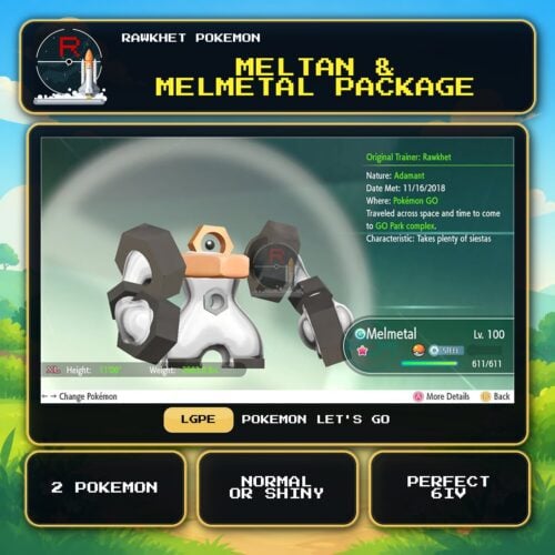 Meltan & Melmetal Package for Pokemon Let's Go.