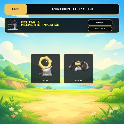 Meltan & Melmetal Package, Normal box view for Pokemon Let's Go.