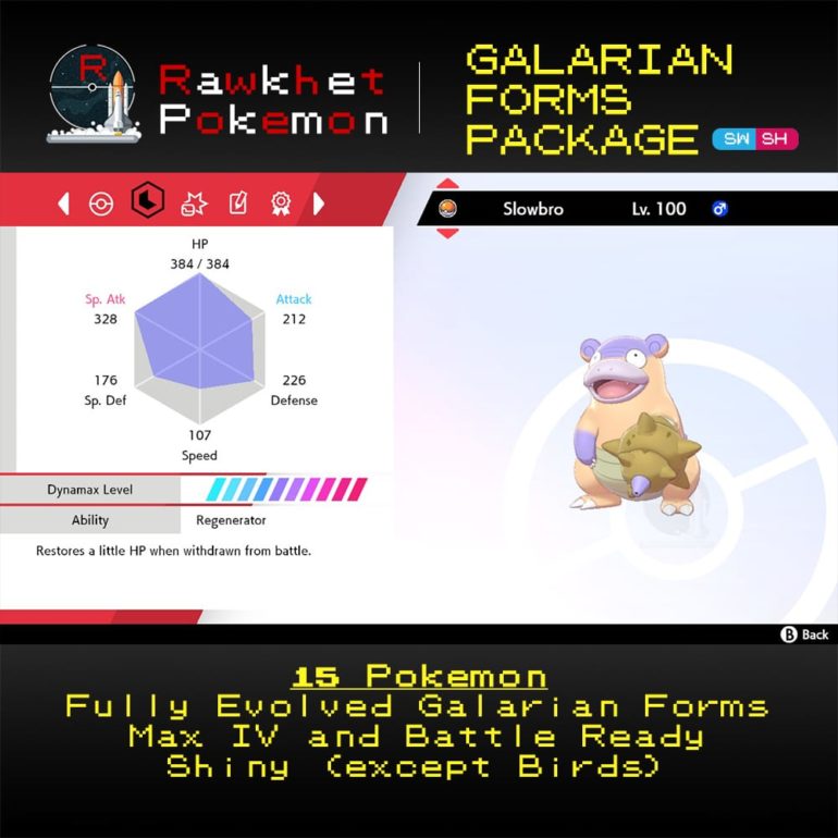 Galarian Forms - Slowbro Stats