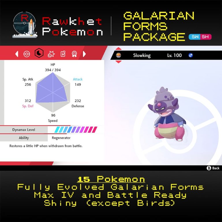 Galarian Forms - Slowking Stats