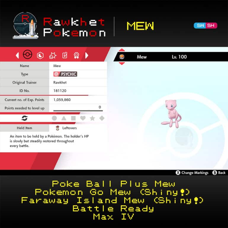 Mew - Poke Ball Plus Summary