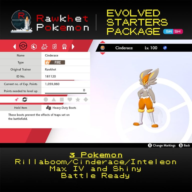 Galar Evolved Starters Trio - Cinderace