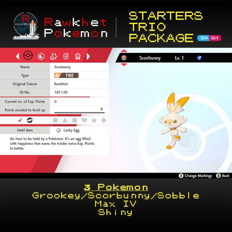 Galar Starters Trio - Scorbunny