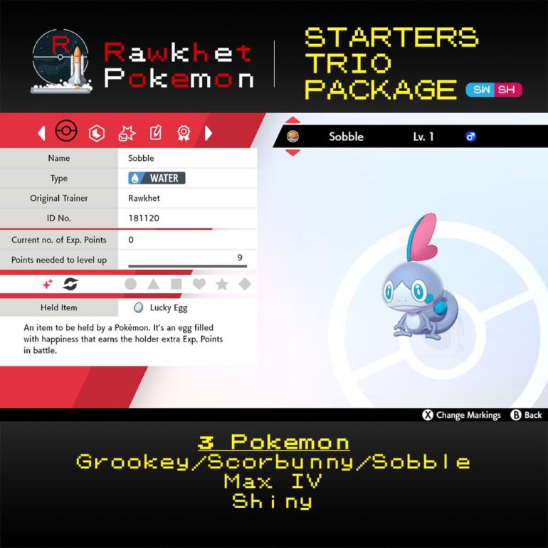 Galar Starters Trio - Sobble