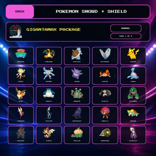 Gigantamax Package, Normal box view for Pokemon Sword and Shield.