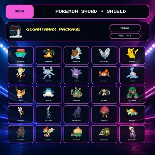 Gigantamax Package, Normal box view for Pokemon Sword and Shield.