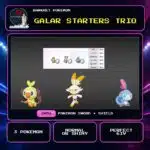 Galar Starters Trio for Pokemon Sword and Shield.