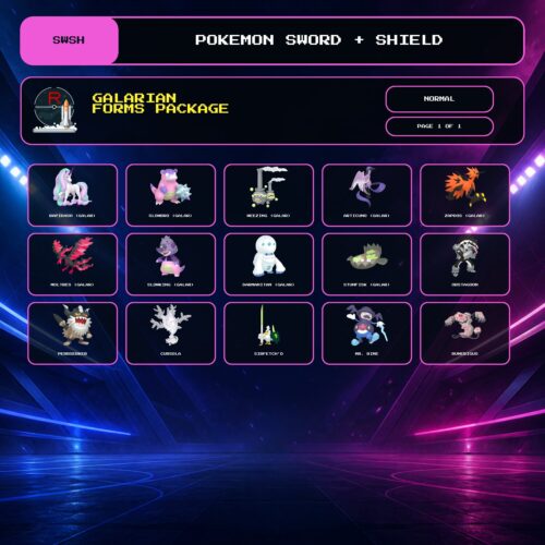 Galarian Forms Package, Normal box view for Pokemon Sword and Shield.