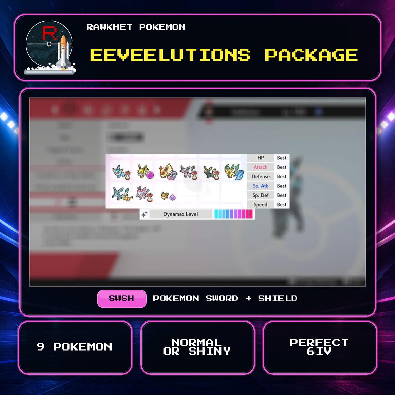 Eeveelutions Package for Pokemon Sword and Shield Eeveelutions Package for Pokemon Sword and Shield.