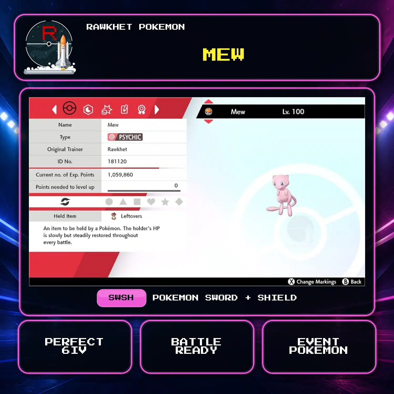 Mew for Pokemon Sword and Shield Mew for Pokemon Sword and Shield.
