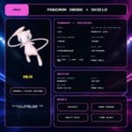 Mew details for Pokemon Sword and Shield.