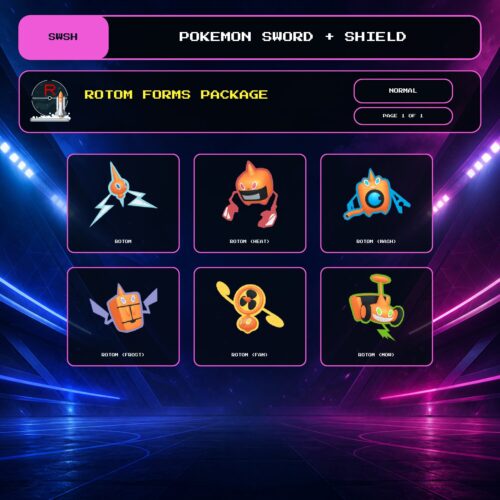 Rotom Forms Package, Normal box view for Pokemon Sword and Shield.