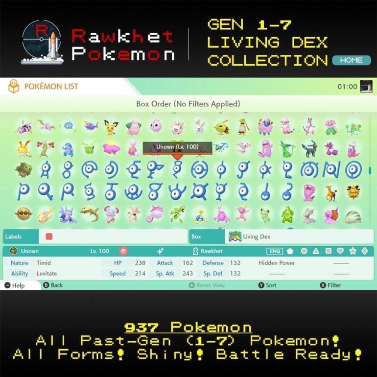 Living Dex - Unown