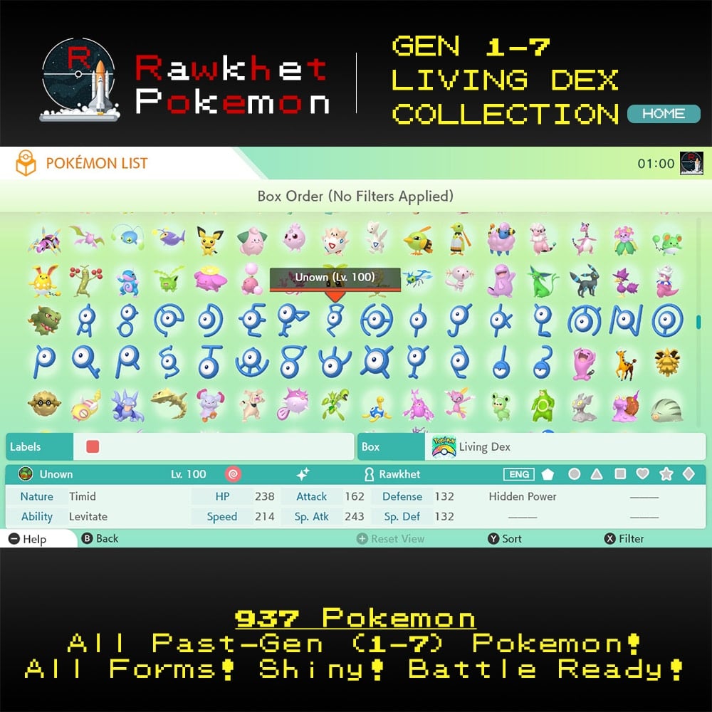 POKÉMON HOME COMPLETE Living Dex 11.800 Pokémon EUR 11,46 - PicClick ES