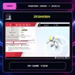 Zeraora in-game view for Pokemon Sword and Shield.