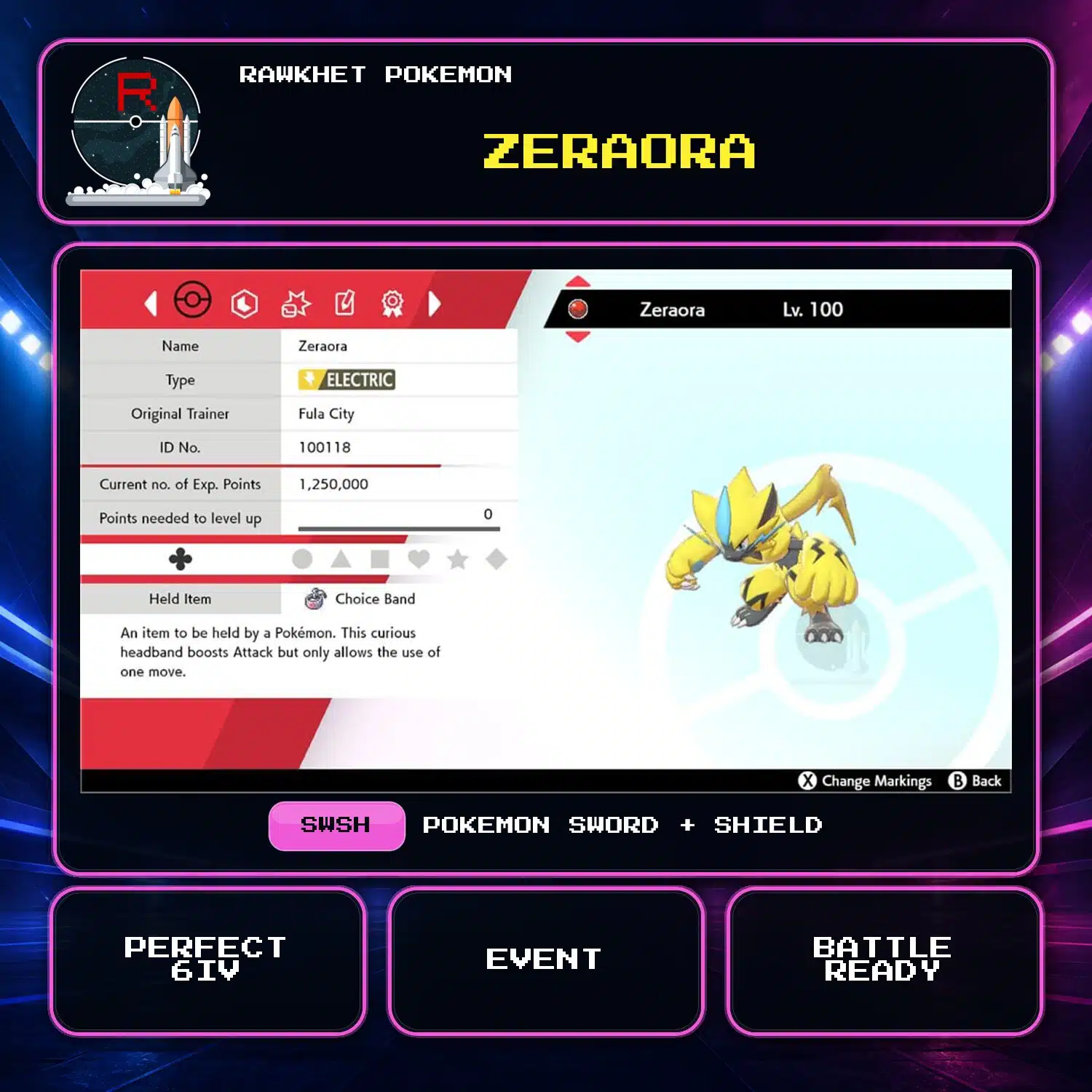 Zeraora for Pokemon Sword and Shield Zeraora for Pokemon Sword and Shield.