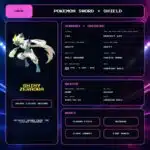 Shiny Zeraora details for Pokemon Sword and Shield.