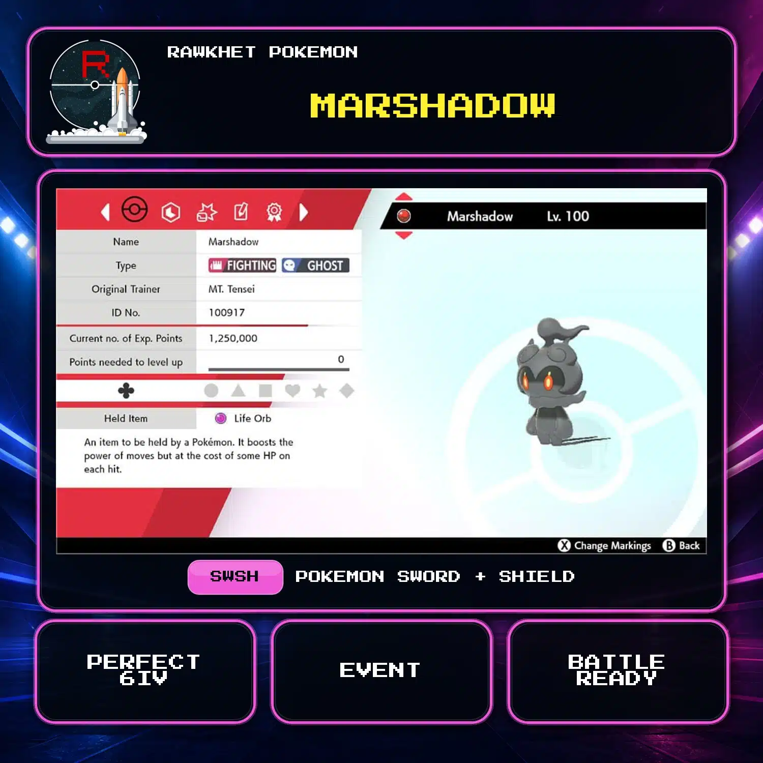 Marshadow for Pokemon Sword and Shield Marshadow for Pokemon Sword and Shield.