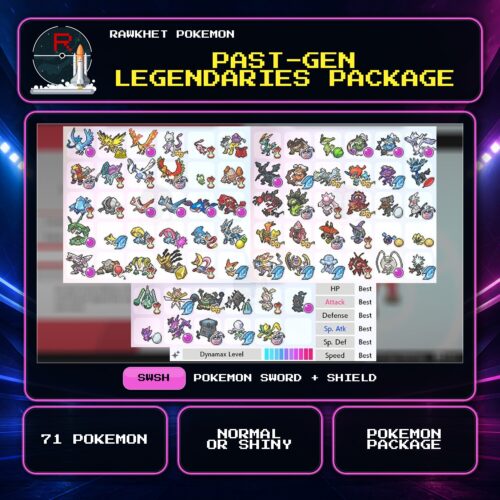 Past-Gen Legendaries Package for Pokemon Sword and Shield.