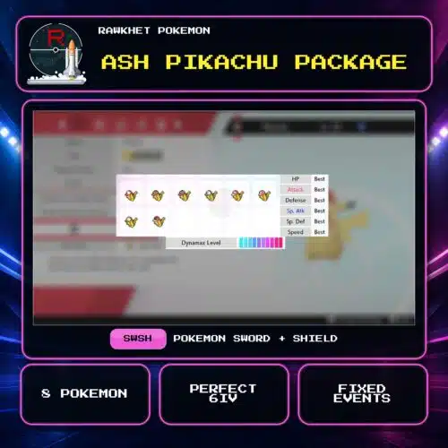 Ash Pikachu Package for Pokemon Sword and Shield.