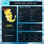 Shiny Caterpie details for Pokemon HOME using a Moving Key.