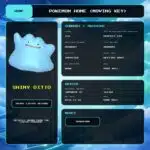 Shiny Ditto details for Pokemon HOME using a Moving Key.