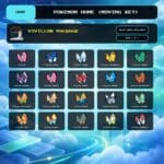 Vivillon Package, Shiny When Available box view for Pokemon HOME using a Moving Key.