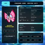 Shiny Vivillon details for Pokemon HOME using a Moving Key.