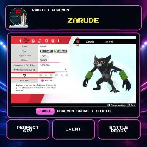 Zarude for Pokemon Sword and Shield.