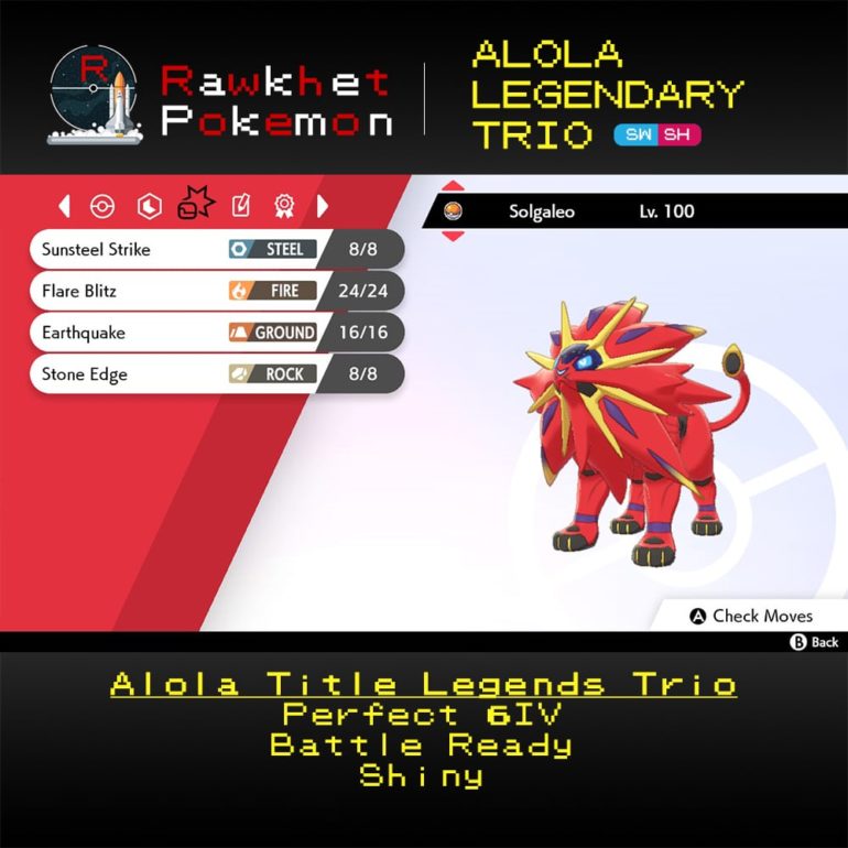 Alola Trio - Solgaleo Moves