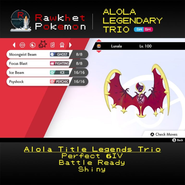 Alola Trio - Lunala Moves