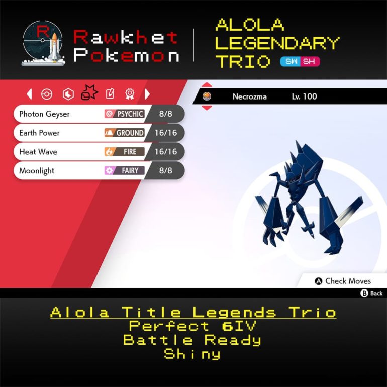 Alola Trio - Necrozma Moves