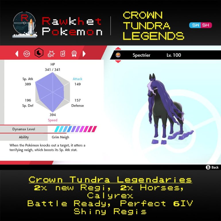 Crown Tundra Legends - Spectrier Stats