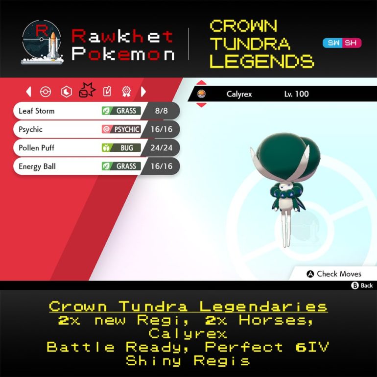 Crown Tundra Legends - Calyrex Moves