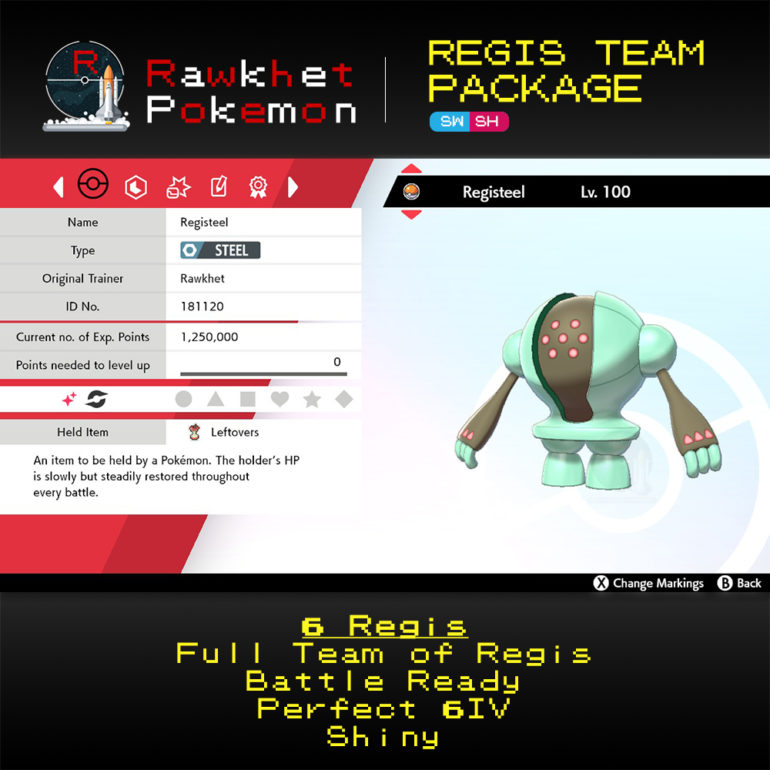 Regis Team Package - Registeel Summary