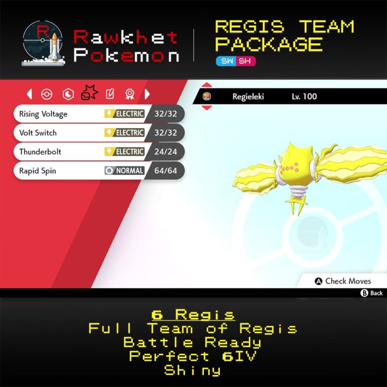 Regis Team Package - Regieleki Moves