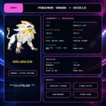 Solgaleo details for Pokemon Sword and Shield.