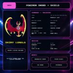 Shiny Lunala details for Pokemon Sword and Shield.