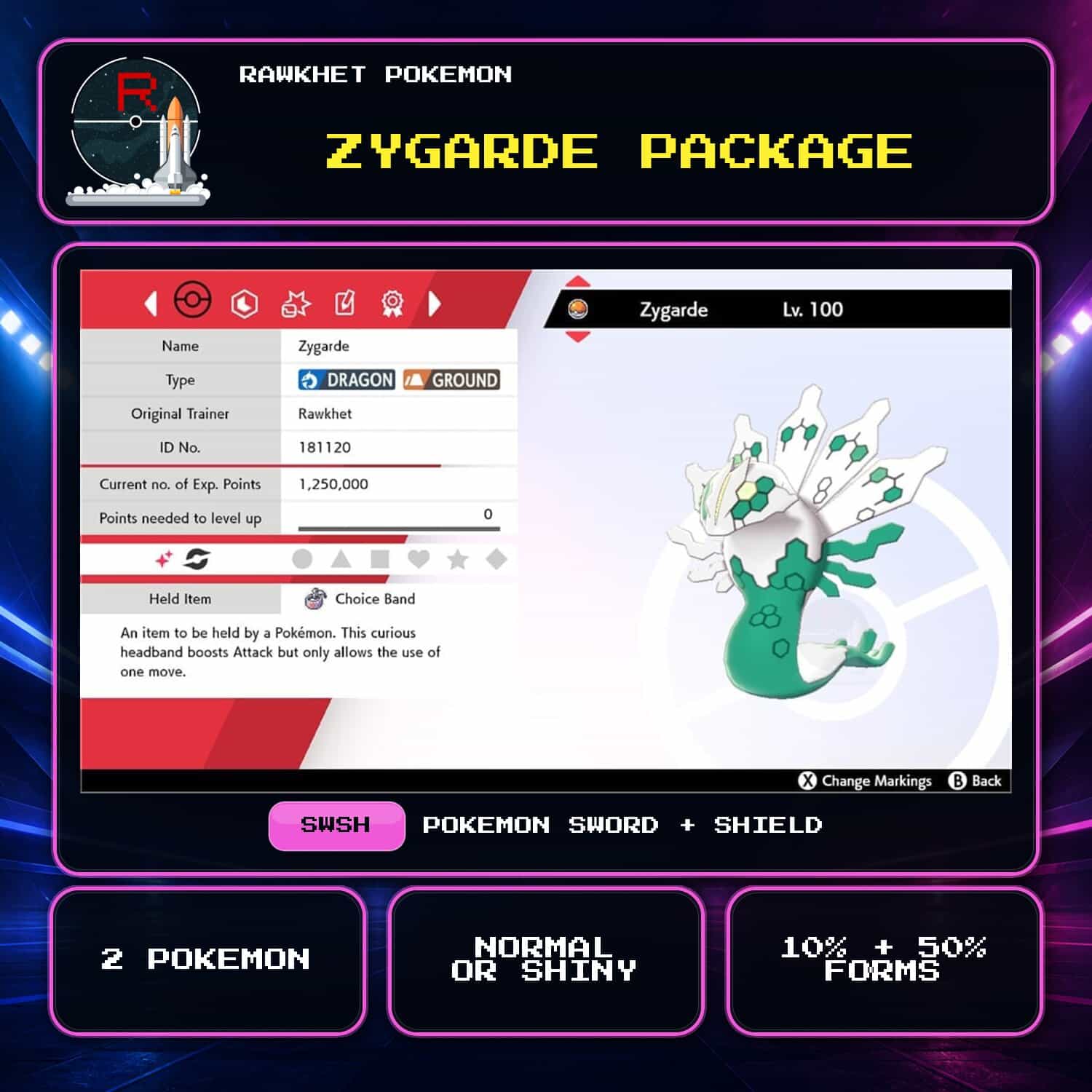 Zygarde Package for Pokemon Sword and Shield Zygarde Package for Pokemon Sword and Shield.