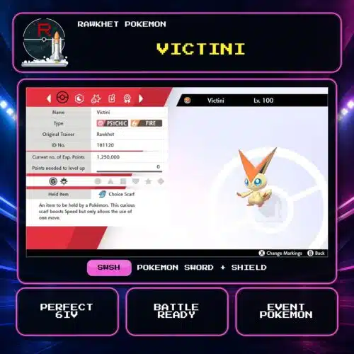 Victini for Pokemon Sword and Shield.