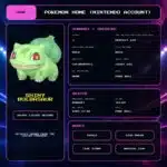 Shiny Bulbasaur details for Pokemon HOME using a Nintendo Account.