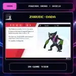 Zarude-Dada in-game view for Pokemon Sword and Shield.