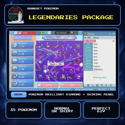 Legendaries Package for Pokemon Brilliant Diamond and Shining Pearl.
