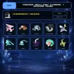 Legendaries Package, Shiny box view for Pokemon Brilliant Diamond and Shining Pearl.