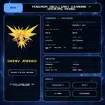 Shiny Zapdos details for Pokemon Brilliant Diamond and Shining Pearl.