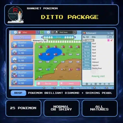 Ditto Package for Pokemon Brilliant Diamond and Shining Pearl.